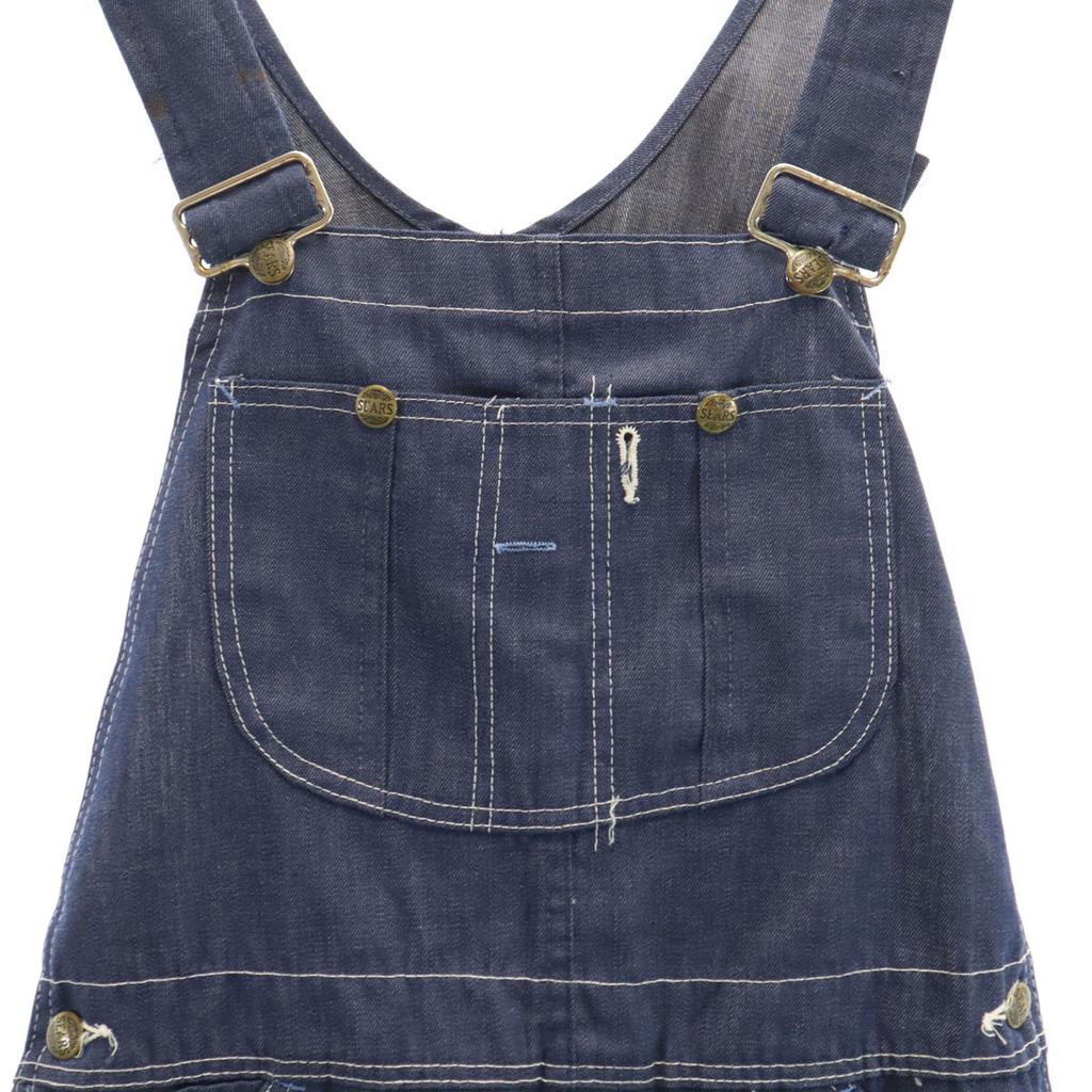 Sears 70er 80er Vintage Denim Overall Navy Painter Herren Gebraucht