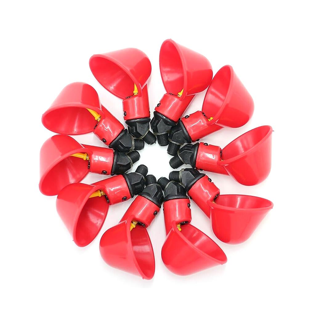 12 Pieces Drinking Bowl Poultry Drinker Ple Operation Watering Feeder