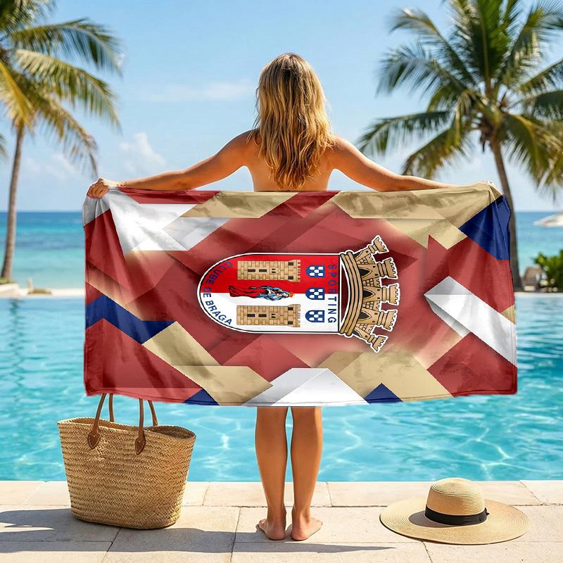 Braga FC Print Quick Dry Beach Towel Microfiber Absorbent Portable Travel Swimming Towel