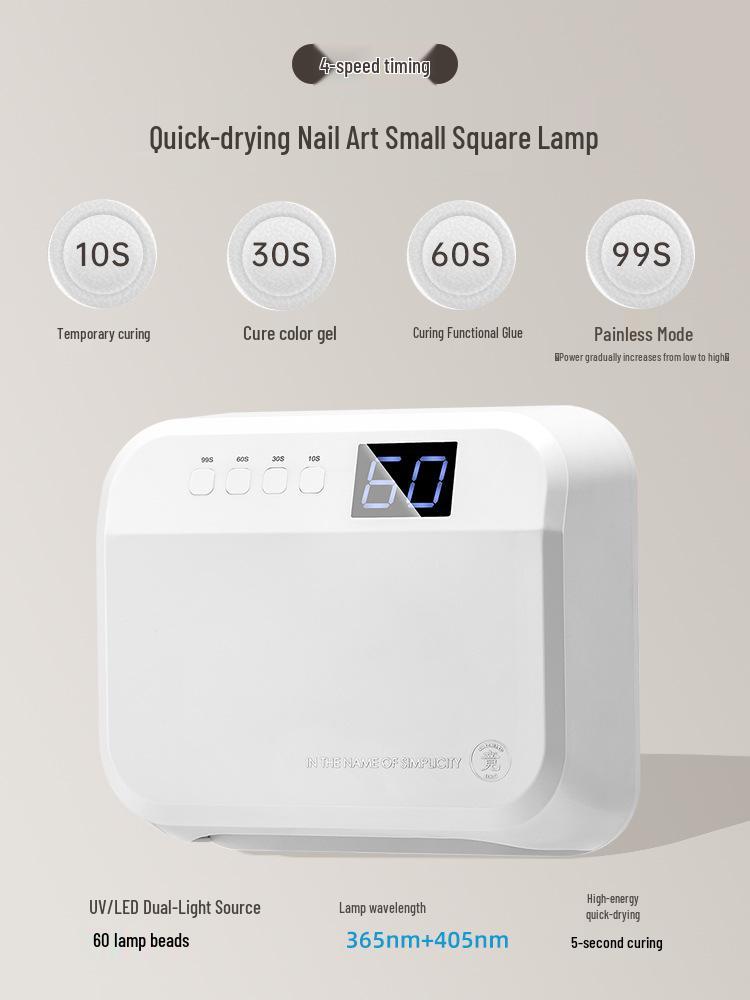 High-Power Automatic Sensor Nail Lamp: Quick-Drying Gel Curing Light for Salon Phototherapy