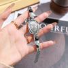 Elegant Oval Dial Women Watch Fashion Rhinestone Bracelet Bangle Ladies Quartz Wristwatches Clock Without Box