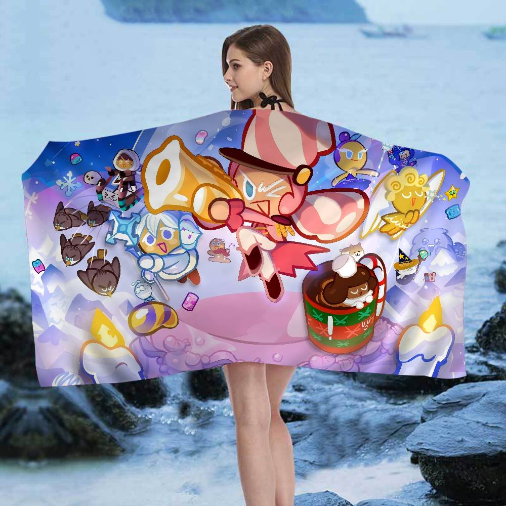 Game C-Cookie R-Run Beach Towel Colorful Bath Towels For Girl Microfiber Quick Dry Custom Sand Free Beach Yoga Spa Gym Pool