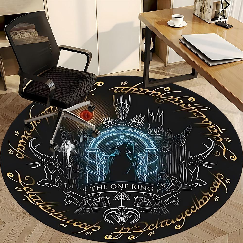 1pc The One Ring Carpet, Round Non-Slip Durable Large Size Office Carpet, Suitable for Office,yy250908043