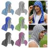Quick-Dry Cooling Sports Scarf Moisture-Wicking Breathable Hooded Headscarf Football Pattern Lightweight UV Protection Towel