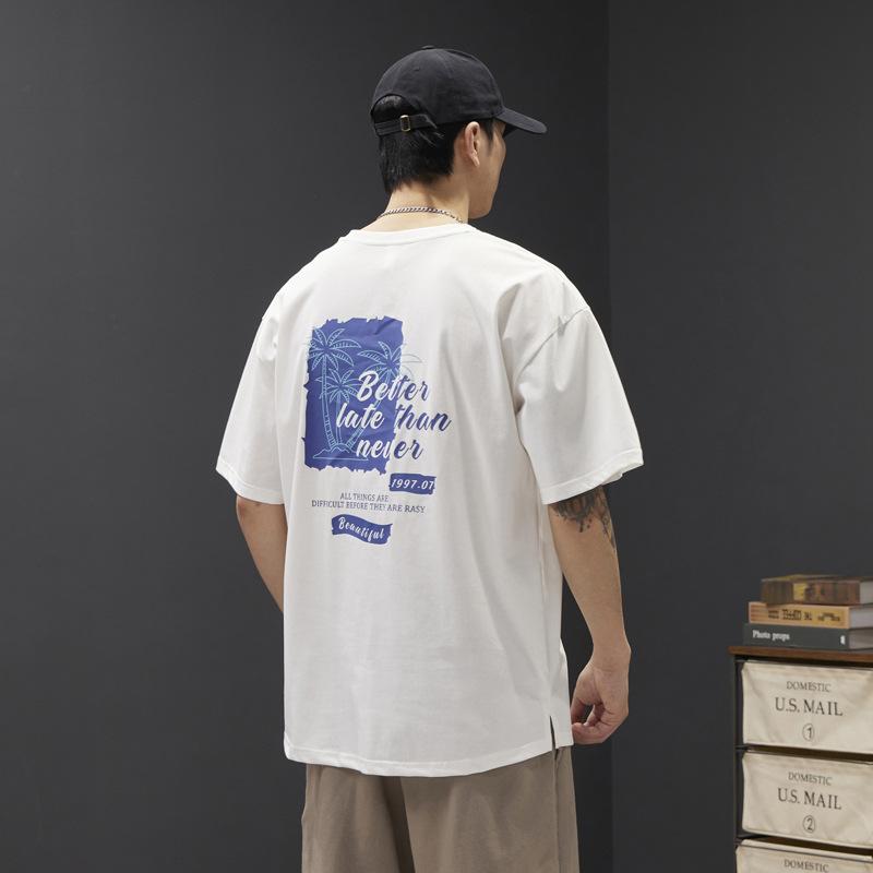 T-shirt Men's Trend Men's Loose Casual Printed Half Sleeved Clothing New Versatile Men's Short Sleeved Shirt