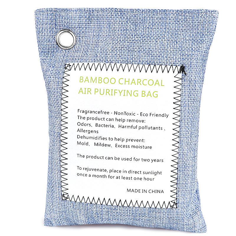 Sac Absorbeur d'Odeurs et d'Humidité en Charbon de Bambou Haute Température pour Voiture et Maison