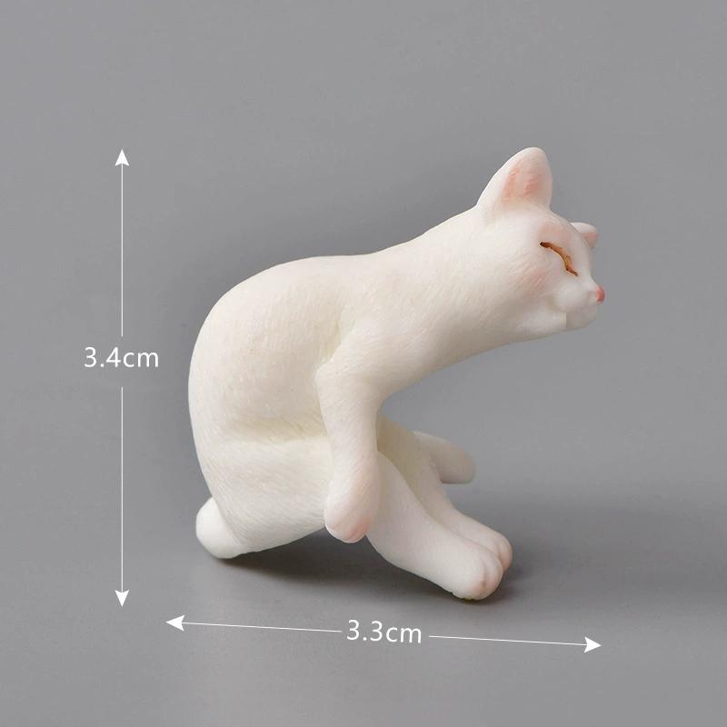 1PC Mini Pet Cats Action Figures Toys Miniature Landscape Ornament Dollhouse Home Decoration