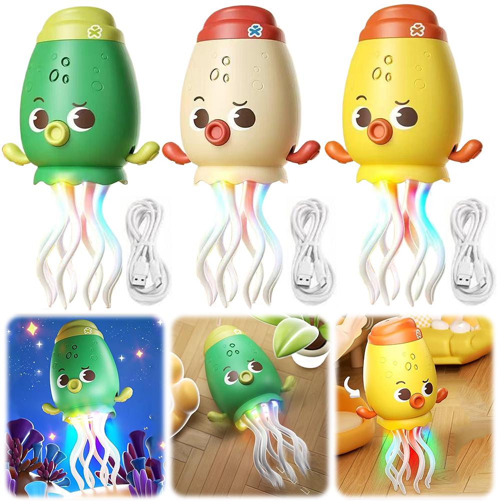 

Electric Dancing Octopod with Music Crawling Interactive Octopod Type C Cable Obstacle Sensor Octopod for Education Toddler Toy a