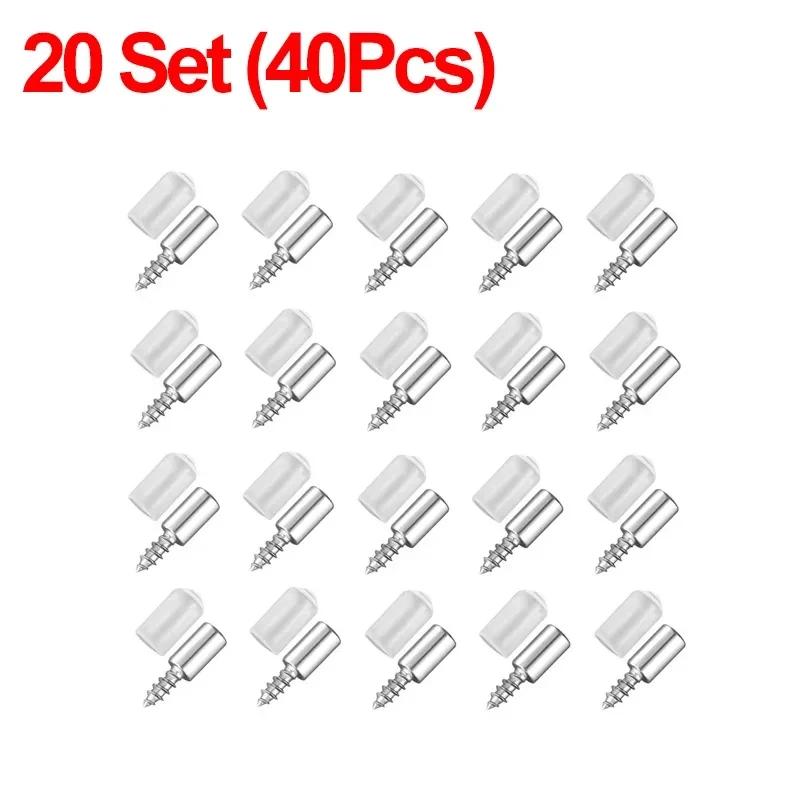 10/100PCS Cross Self-tapping Screw with Rubber Sleeve Cabinet Board Laminate Support Wardrobe Glass Hard Nonslip Partition Nail