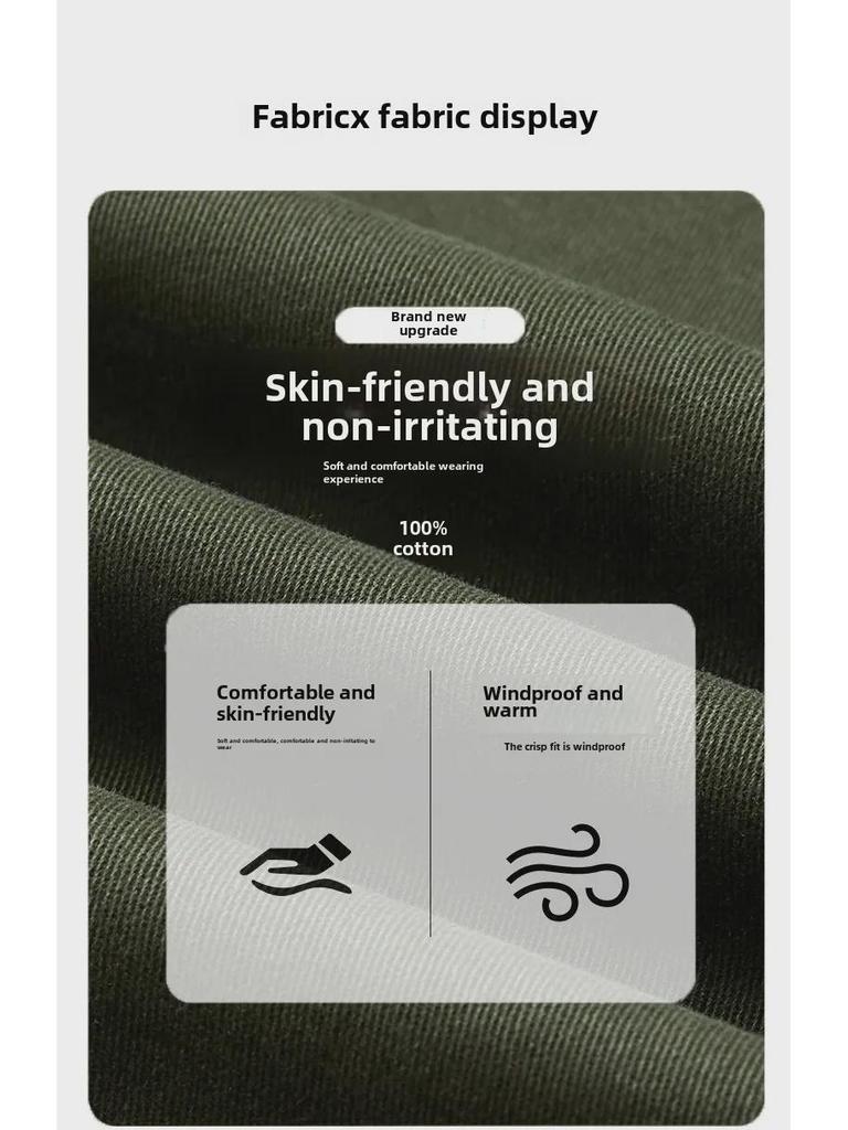 Męska Wiosenno-Jesienna Moda Odzież Robocza Kurtka Baseballowa Typu Pilotka - Duży Rozmiar Casualowa