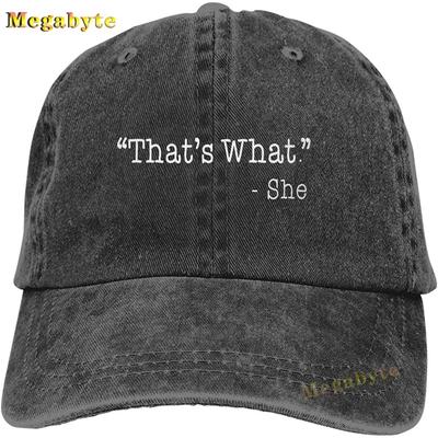 Cappello Divertente That's What She Said, Cappellino da Baseball Regolabile in Cotone Lavabile, Cappellino Trucker, Cappello da Papà, Unisex