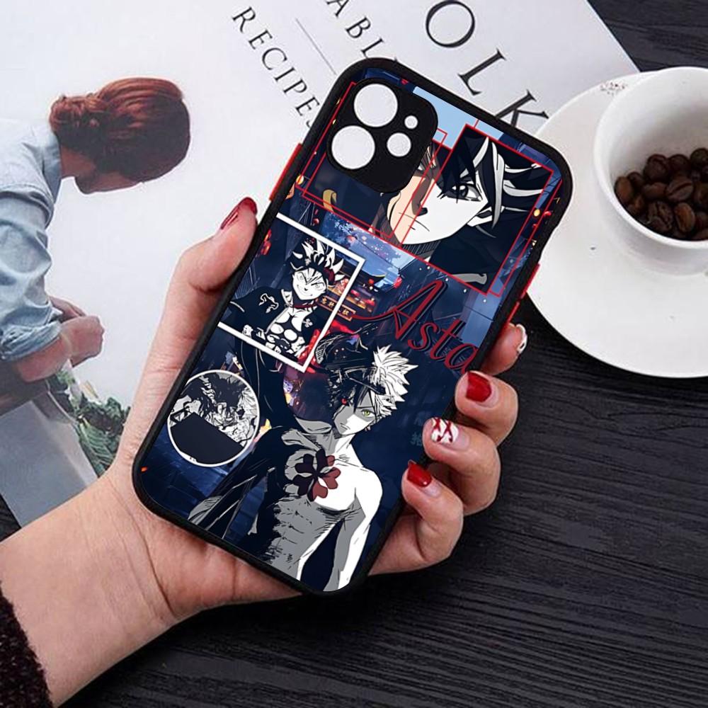 Black Clover Phone Case For IPhone 14 11 12 13 Mini Pro Max 8 7 Plus X XR XS MAX Translucent Matte Cover