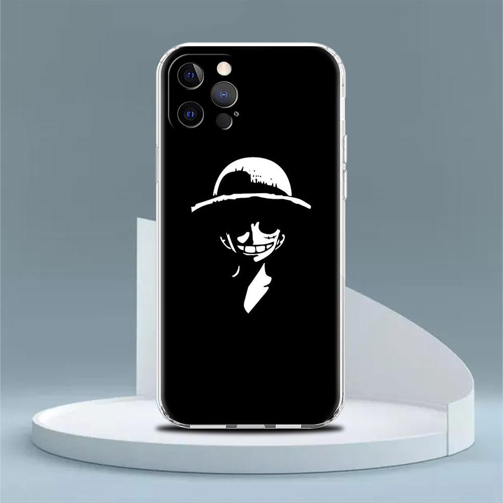 Clear Case For Apple iPhone 13 Pro 11 14 12  7 8 Plus SE 2022 XR X XS Max 6 6S Silicone Phone Cover Anime One- Piece