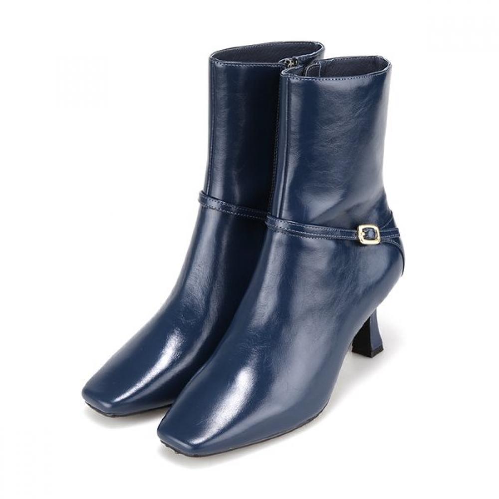Barbara Leather Square Toe 7cm Ankle Boots Bbi835bl 250mm