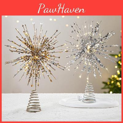 Minimalist Modern Christmas Tree Star Ornament 3d Snowflake Design Decor Festive