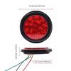 Aoling Tail Light 24V 16LED Round Rear Light with Rubber Waterproof Protective Ring Trailer Truck Tail Light Brake Light Red Light High Low Beam