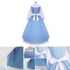 Elegantes Die Schöne und das Biest Belle Blaues Dienstmädchenkleid mit exquisiter Verarbeitung für Halloween