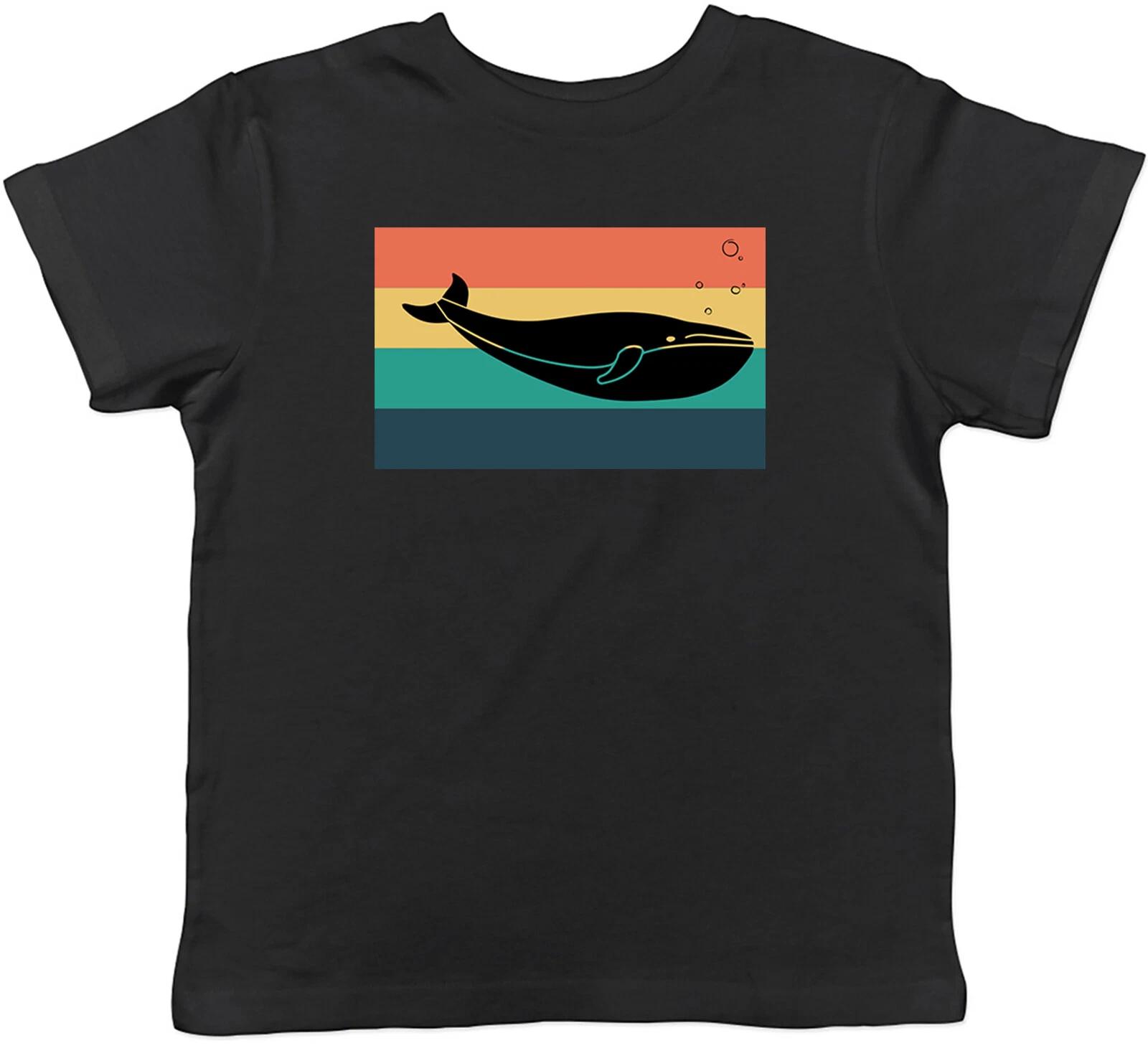Vintage Whale Lover Kids T-Shirt World Whale Day Childrens Boys Girls Gift 150