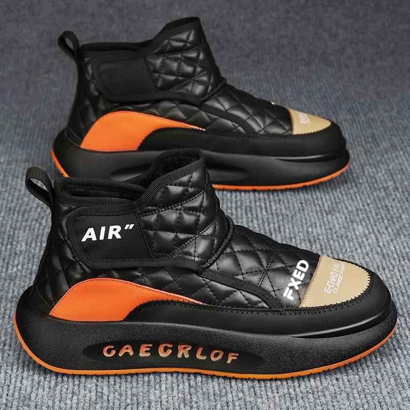 Fashion High Top Warm Cold Proof Anti Slip Snow Boots for Men Casual Work Brands New In Winter Shoes Man Original Deals Footwear Fur