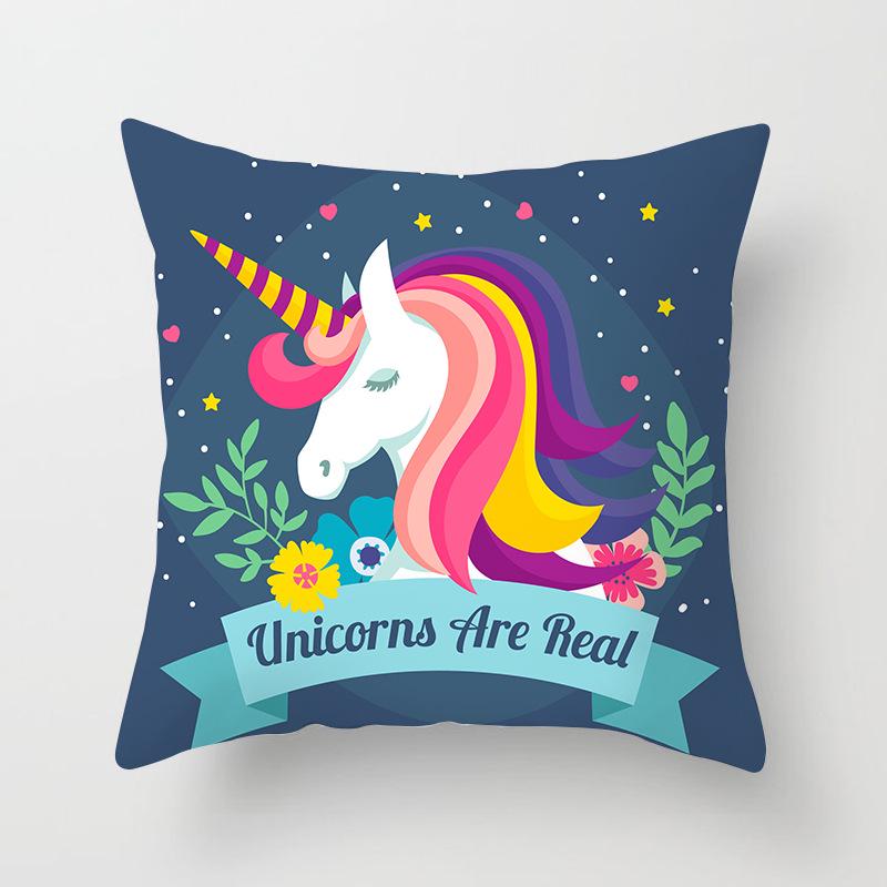 Ins Cute Unicorn Pillowcase Cartoon Home Sofa Cushion Pillowcase Pillowcase Pillowcase Pillowcase
