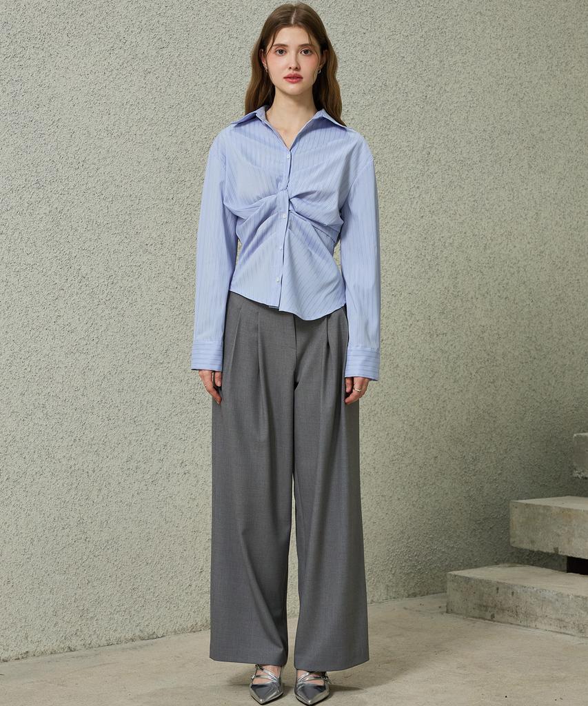 Alikim Tomo Wide Slacks / Charcoal