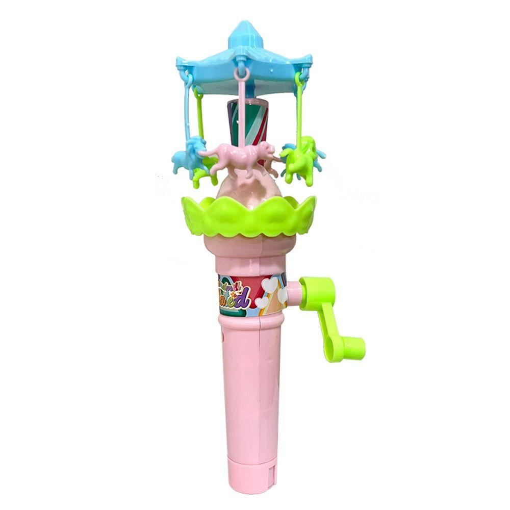 Glowing Merry-Go-Round Toy LED Lights Carousel Toy Fun Hand Cranked Rotating Toy  Children