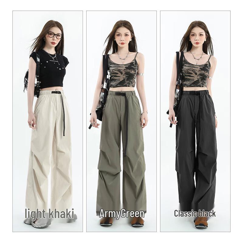 TonLion Women's Sun Protection Wide-Leg Cargo Pants