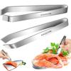 2pcs Fish Bone Tweezers Stainless Steel Fish Bone Tweezers Slant Pliers Remover Set Kitchen Fish Bone Remover with Non-Slip Grip