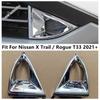 Front Fog Light Lamp Frame Decor Cover Trim For Nissan X-Trail X Trail / Rogue T33  - 2025 ABS Chrome Accessories Exterior