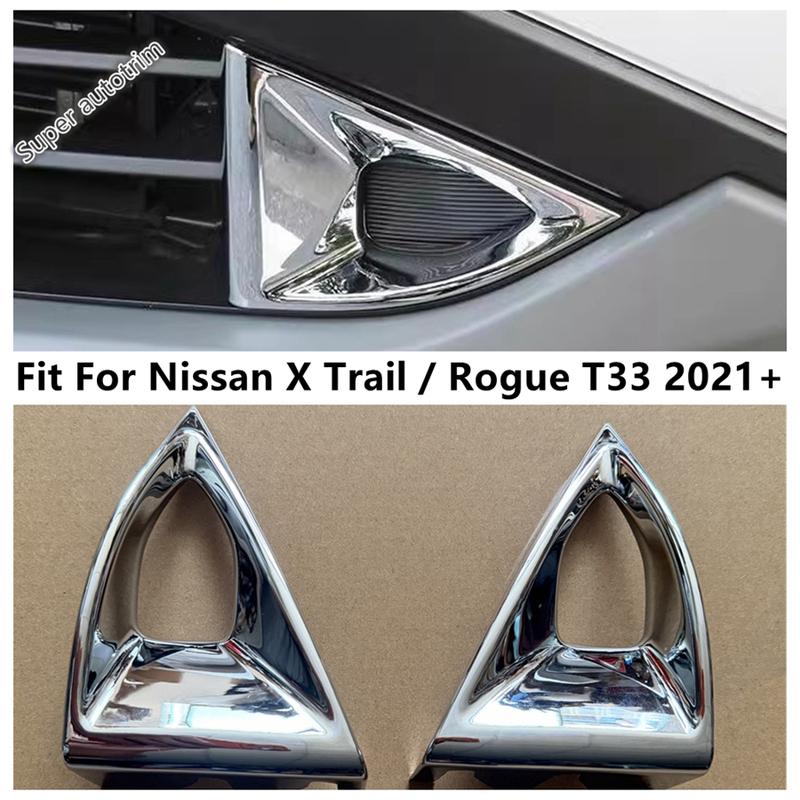 Front Fog Light Lamp Frame Decor Cover Trim For Nissan X-Trail X Trail / Rogue T33  - 2025 ABS Chrome Accessories Exterior