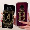 Coque Mate 20 Pour Huawei Mate 20 Pro Housse Mode Lettres Initiales Couronne Silicone Souple Mince Coque de Téléphone Couple Pour Mate 20Pro Capa