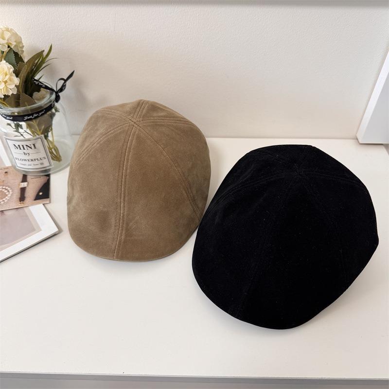 Forward Hat Vintage Hat Autumn Winter Suede Beret Women's Cap