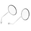 10MM Universal Motorcycle 10mm Chrome Side Rear View Round Mirrors View Rearview Mirror Round