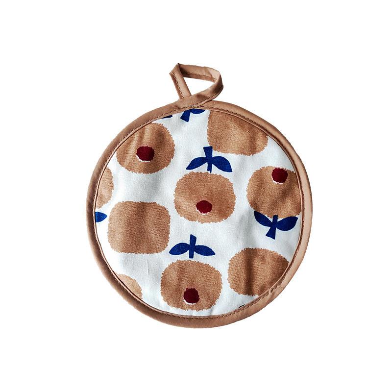 

1Pc Round Square Cotton Placemat Heat Resistant Home Kitchen Baking Insulation Pad Microwave Glove 18x28cm or 18x18cm