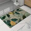 VIKAMA Premium Leaf Carpet Green Dirt-Resistant Bathroom Mat Waterproof Non-Slip Doormat Rug For Bedroom Carpet For Live Room