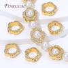 2/4/6Pcs 18K Gold Plated Brass Bead Frame,Flowers Bead Frame,Jewelry Making Supplies,DIY Necklaces&Bracelets Accessories