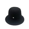 New Hollow Knitted Bucket Hat Women's Summer Sunscreen Visor Hat Showing Face Small Bucket Hat Basin Hat