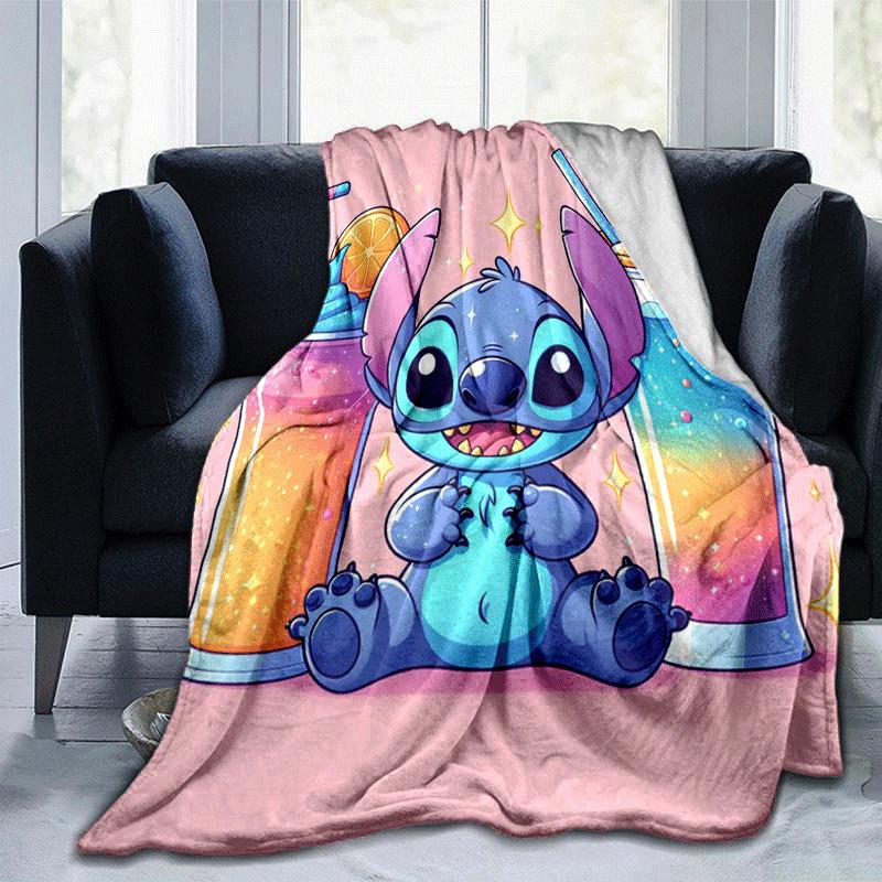 

1pc Stitch Printing Blanket - Soft, All-Season Throw for Living Room, Bedroom,Travel 80cmx120cm(31inx47in)