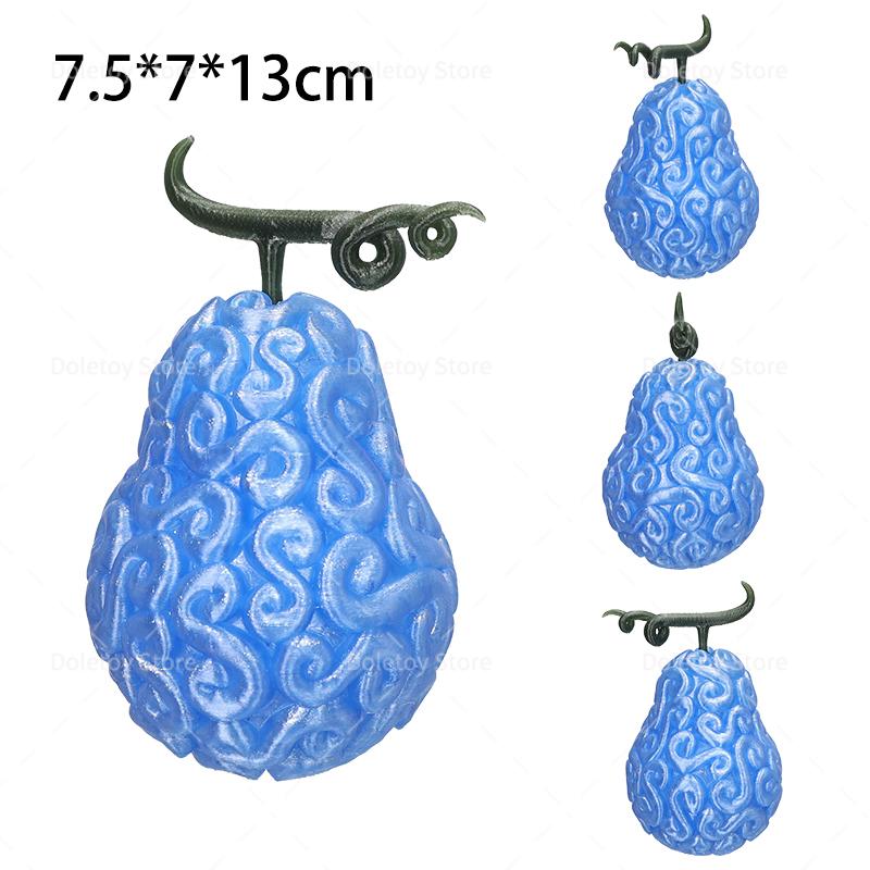 6 Styles Devil Fruit Anime Figure Toys 3D Printed Gum-Gum Fruit Model Collection Flame-Flame Cursed Fruits Ornaments Hobby Toys