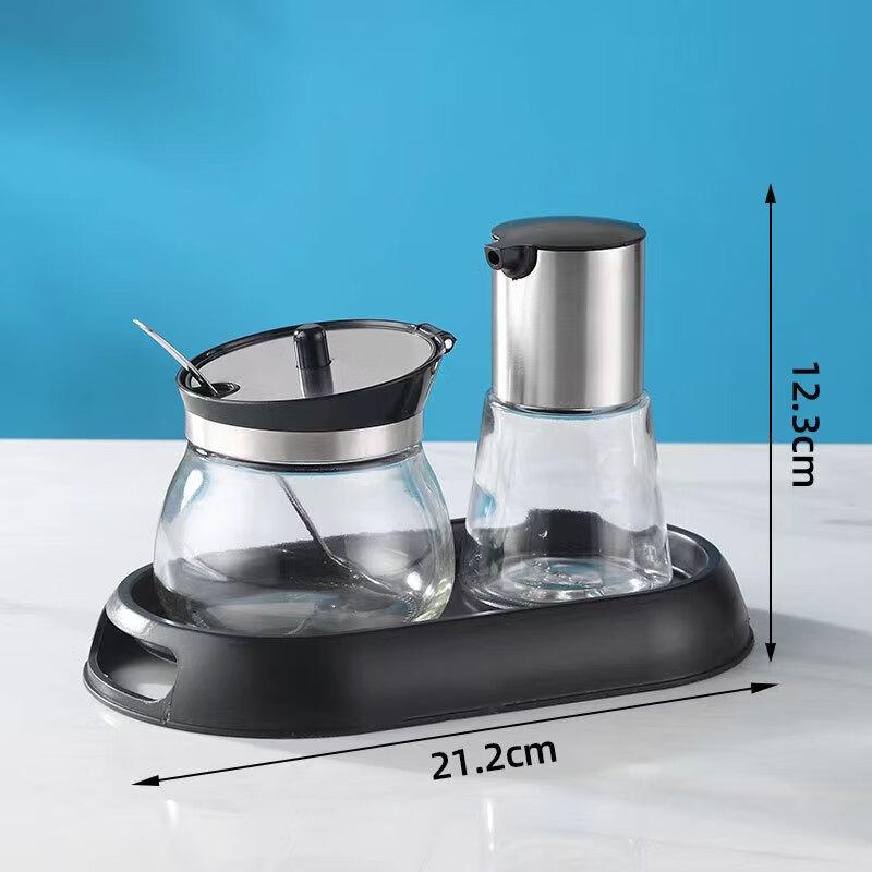 

Chuishan Hai Commercial Stainless Steel Glass Spice Jar Set