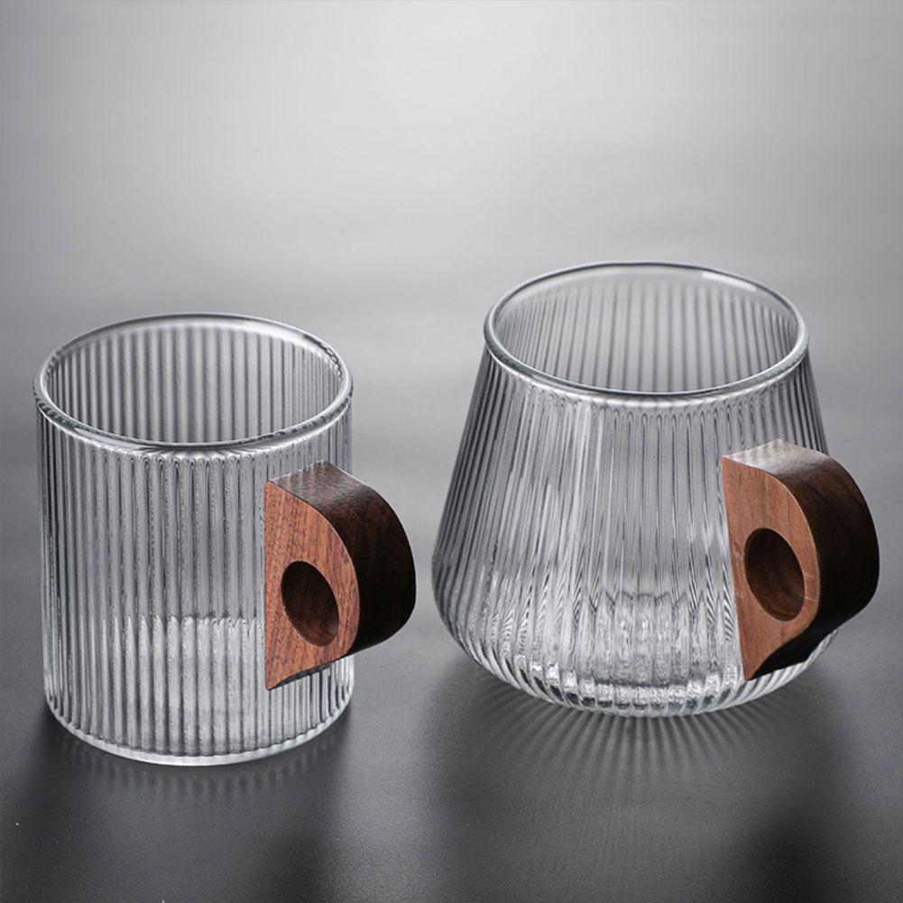Glass Coffee Mug Comfortable Grip Dishwasher Safe for Hot Chocolate