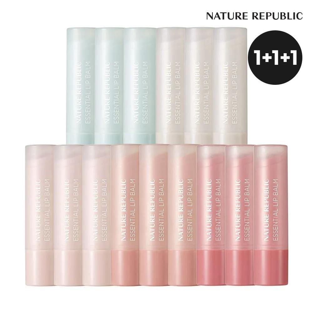 [Nature Republic] 1+1+1 Essential Lip Balm 02 Hub PK1055