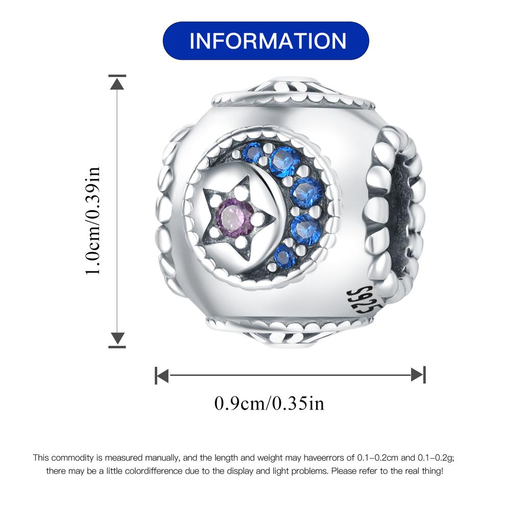 Genuine Copper Charm Luxurious Stars Moons Sun Bead Fits Bracelets DoItYourself Women Crafting Delicate Gifts Jewellery