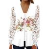 Women's Shirt Blouse Outerwear Print Long Sleeve Casual Holiday Basic Button Tops Cardigan