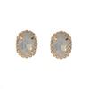 Oversized Geometric Stud Earrings With Full Rhinestone Embellishment Trendy Minimalist Statement Jewelry Women