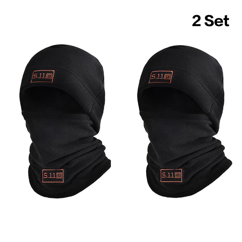 2 Set Winter Warm Outdoor Fleece Hat Scarf Thickened Autumn And Winter Men And Women Coldproof Warm Mountaineering Riding Mask