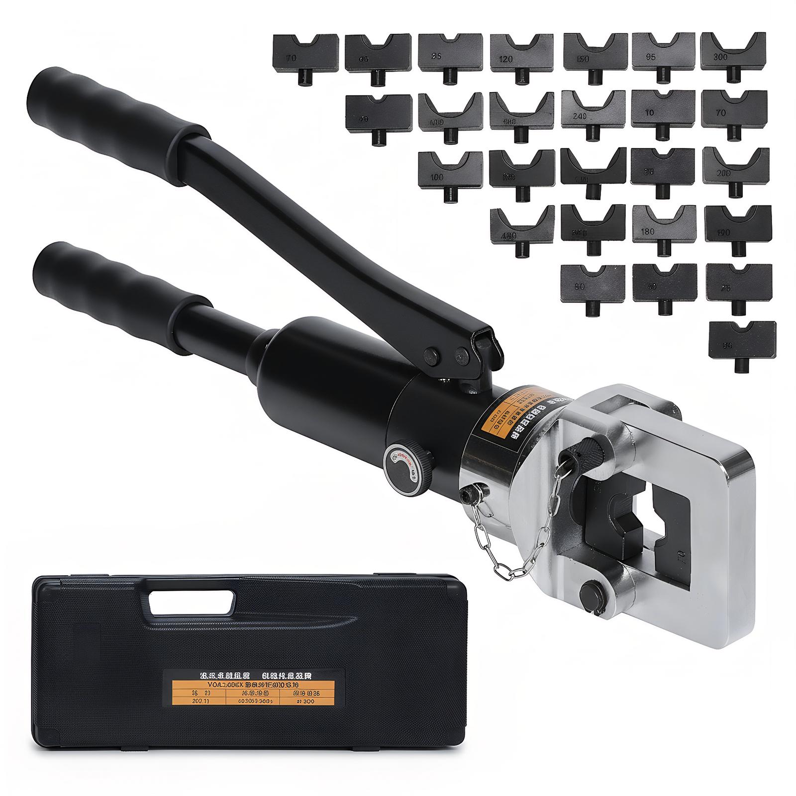 

Convenient Cable Crimping Pliers with Toolbox Hydraulic Crimping Tool Kit Thicken for Repair/Industrial/Electrical чорний