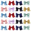 20pcs 4x7cm Polyester Satin Ribbon Bows Colorful Handmade Bow Flower For DIY Christmas Party Clothing Headwear Decor Accessories