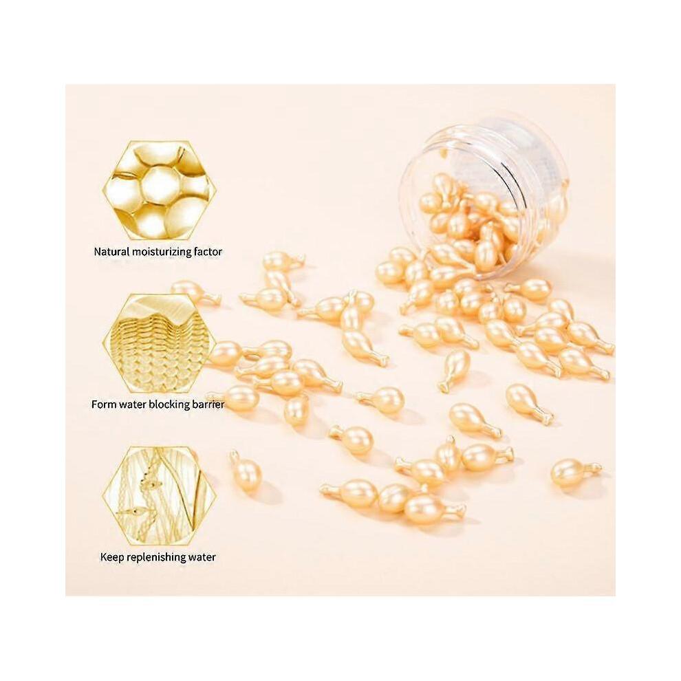 100 Pezzi Capsule Siero Viso al Collagene Naturale Acido Ialuronico Elastina Schiarente Anti-Rughe