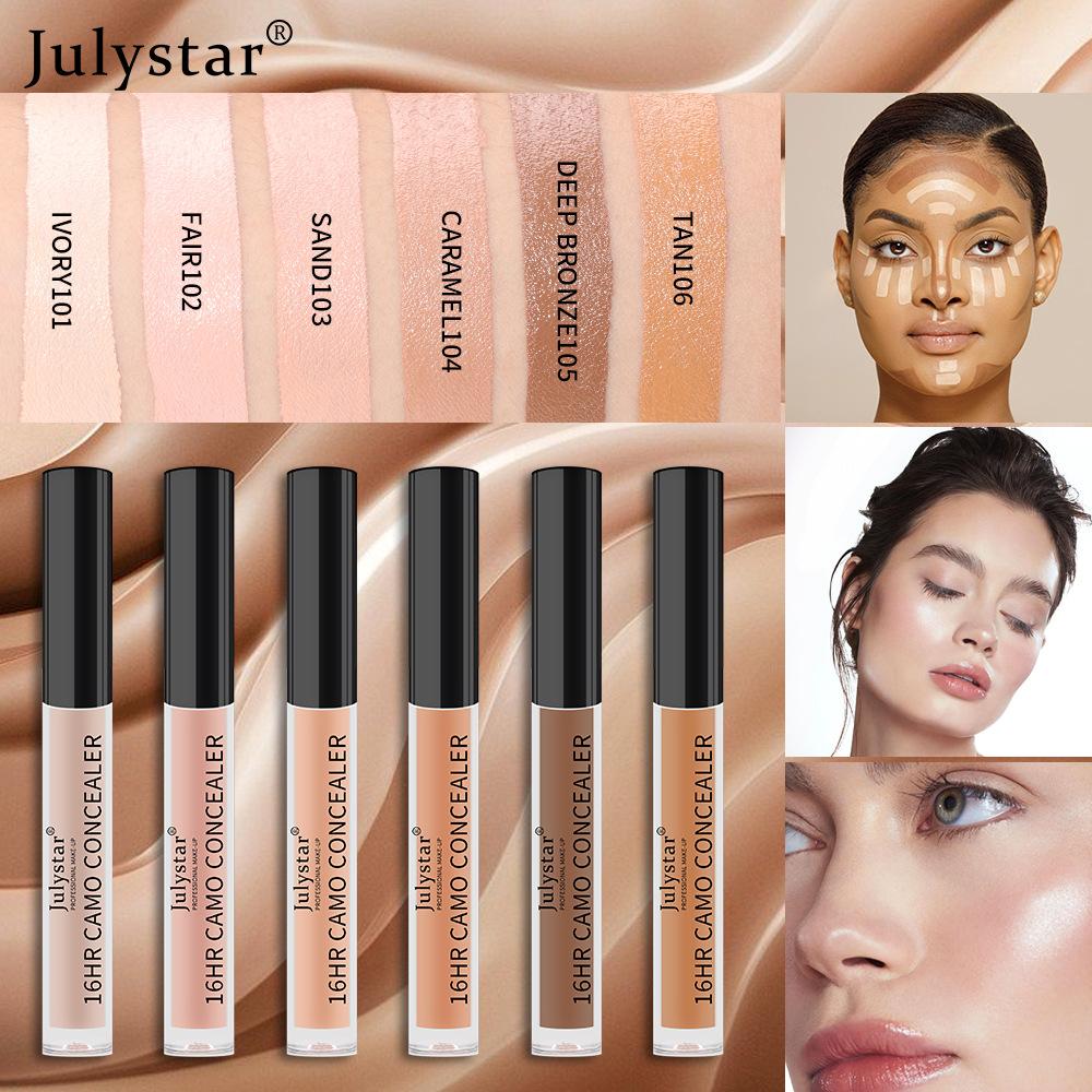 JULYSTAR Makeup Powder Foundation Concealer Long -lasting No Makeup Powder Foundation Powder Cream Beauty